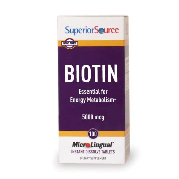 Superior Source - Biotin 5,000 mcg - 100 Tablets