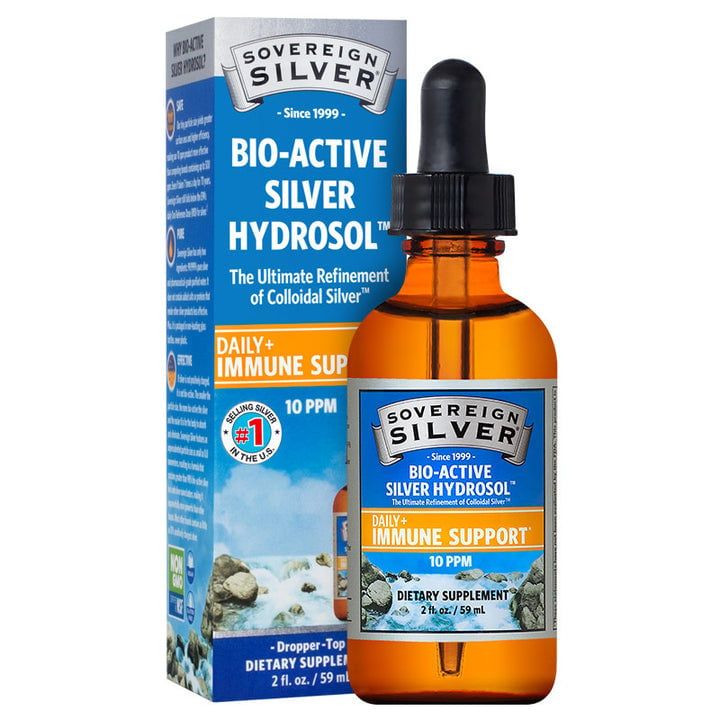 Sovereign Silver - Bio-Active Silver Hydrosol Dropper-Top - 2 oz dropper