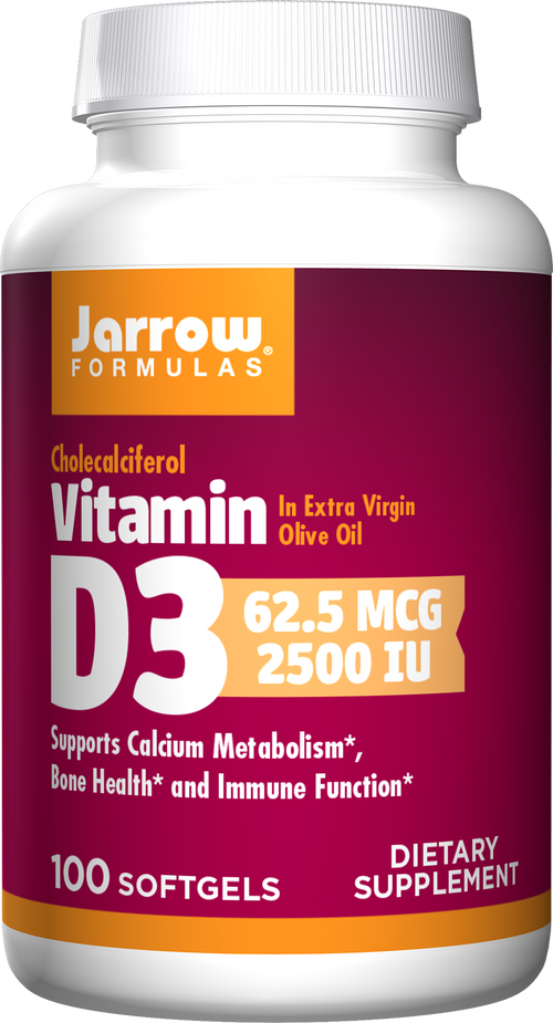 Jarrow - Vitamin D3 2500 IU - 100 Softgels