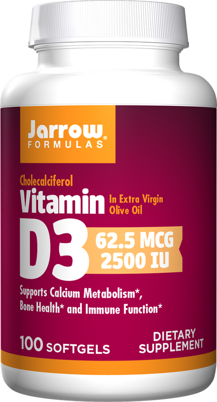 Jarrow - Vitamin D3 2500 IU - 100 Softgels