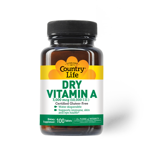 Country Life - Vitamin A 10000 Units Dry - 100 Tablets