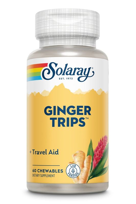Solaray - Ginger Trips Chewable - 60 wafers