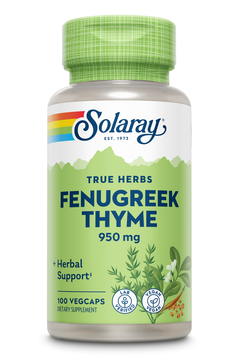 Solaray - Fenugreek Thyme - 100 Capsules