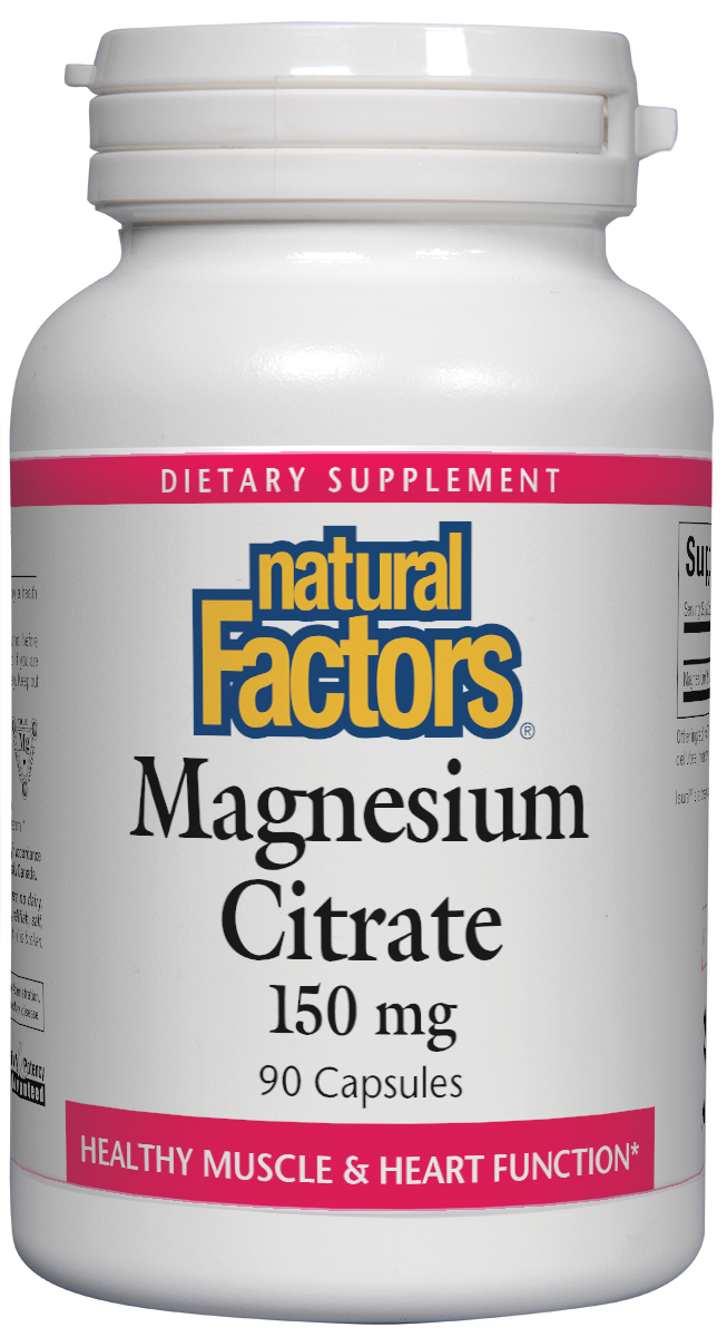 Natural Factors - Magnesium Citrate 150 mg - 90 Capsules