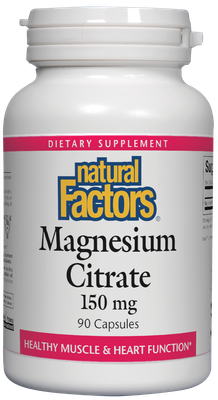 Natural Factors - Magnesium Citrate 150 mg - 90 Capsules