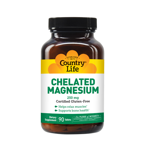 Country Life - Chelated Magnesium 250 mg - 90 Tablets