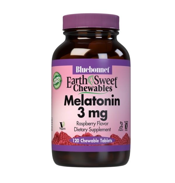 Bluebonnet - Earthsweet Chewables Melatonin 3 mg Raspberry - 120 Count