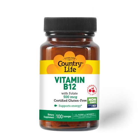 Country Life - Vitamin B12 Cherry 500 mcg - 120 loz