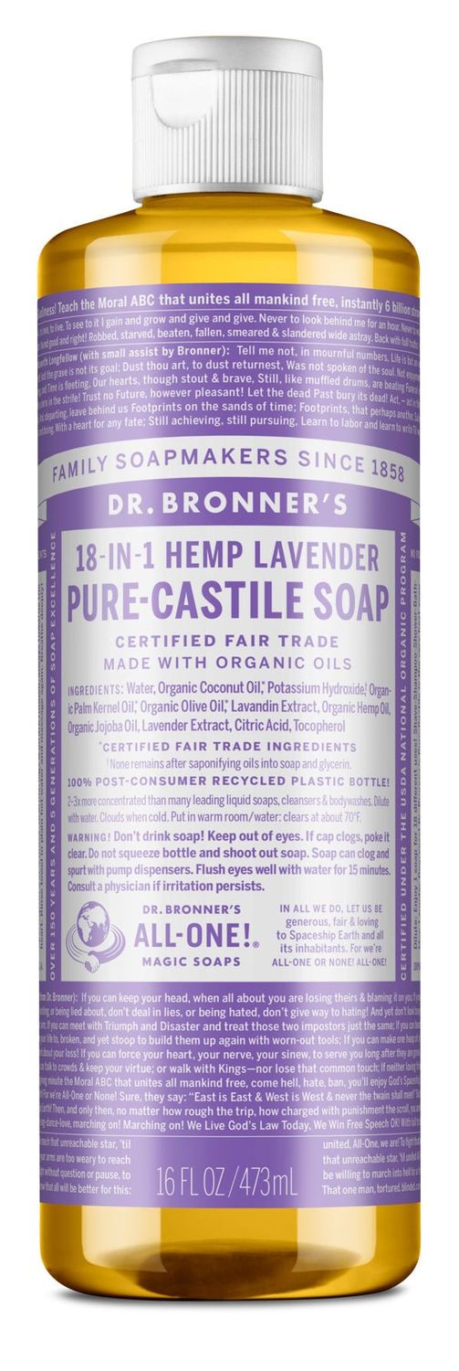 Dr Bronners - Organic Castile Liquid Soap Lavender - 16 oz