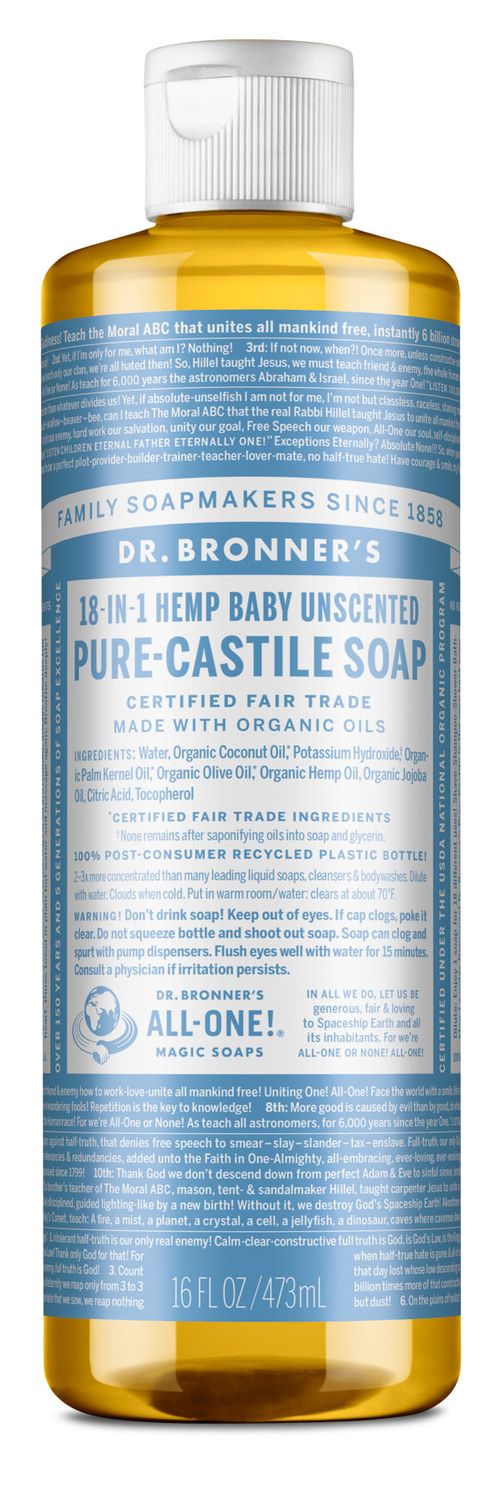 Dr Bronners - Organic Castile Liquid Soap Babymild - 16 oz