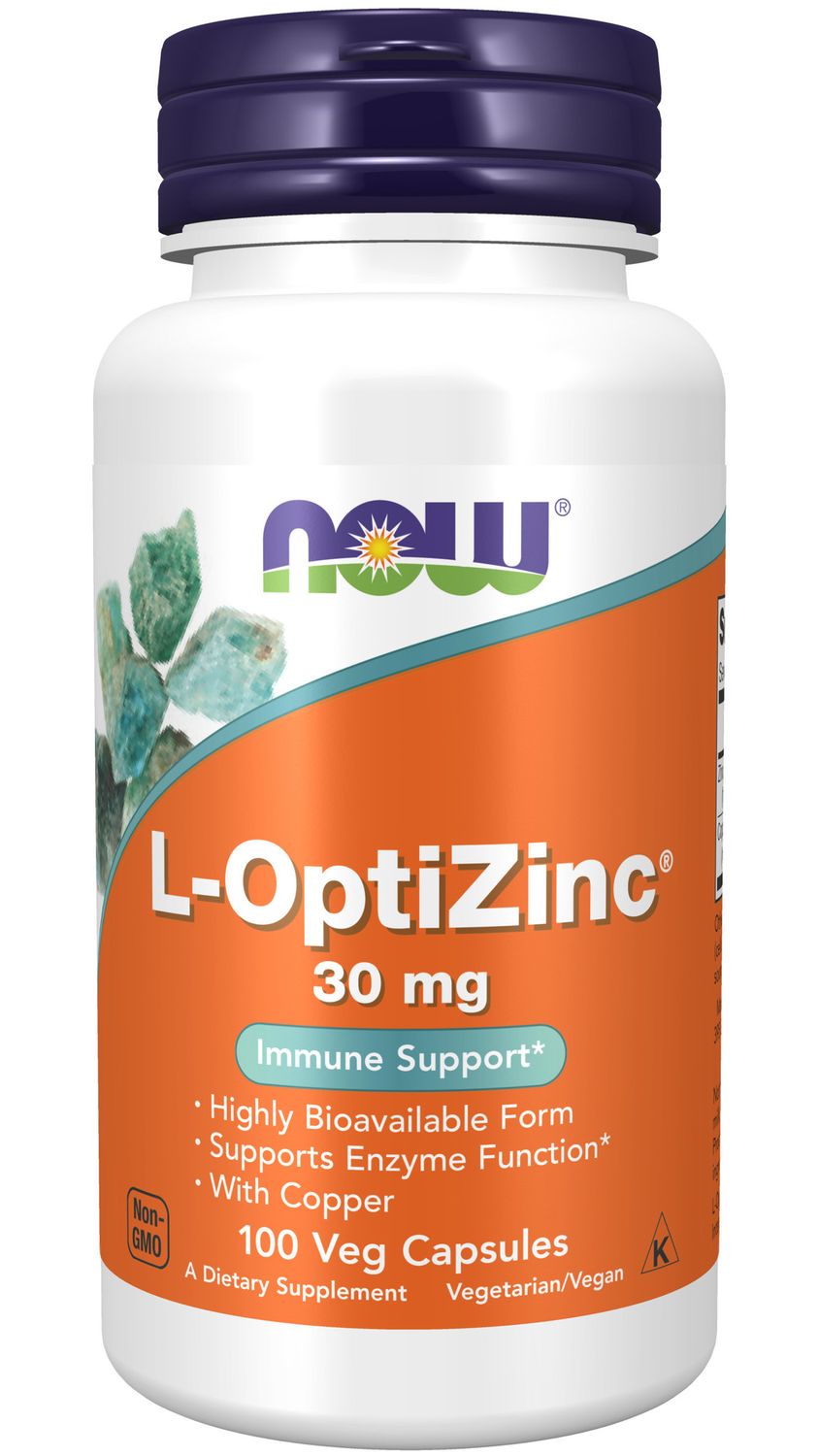 Now - L Optizinc R 30mg + Copper - 100 Capsules