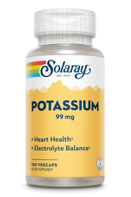 Solaray - Potassium Dietary Supplement 99 mg - 100 Capsules Solaray - Potassium Dietary Supplement 99 mg - 100 Capsules