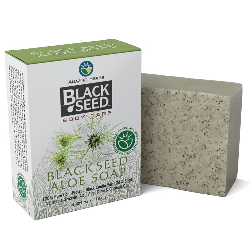 Amazing Herbs - Black Seed Bar Soap - Aloe - 4.25 oz