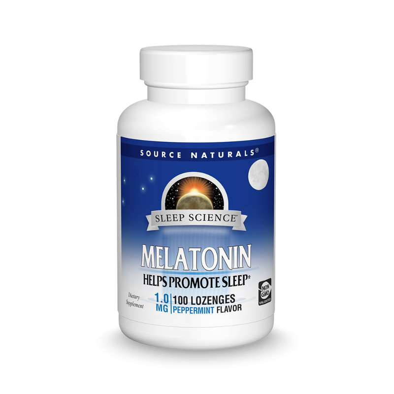 Source Naturals - Melatonin 1mg Pmint - 100 Lozenges