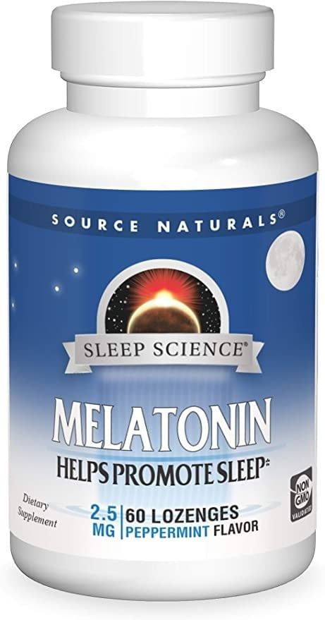 Source Naturals - Melatonin 2.5mg Pmint - 60 Lozenges