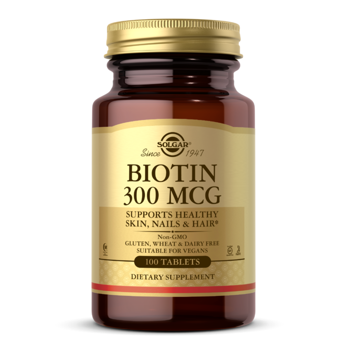 Solgar - Biotin 300 mcg Tablets - 100 Capsules