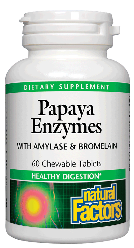 Natural Factors - Papaya Enzyme Chewable - 60 Tablets