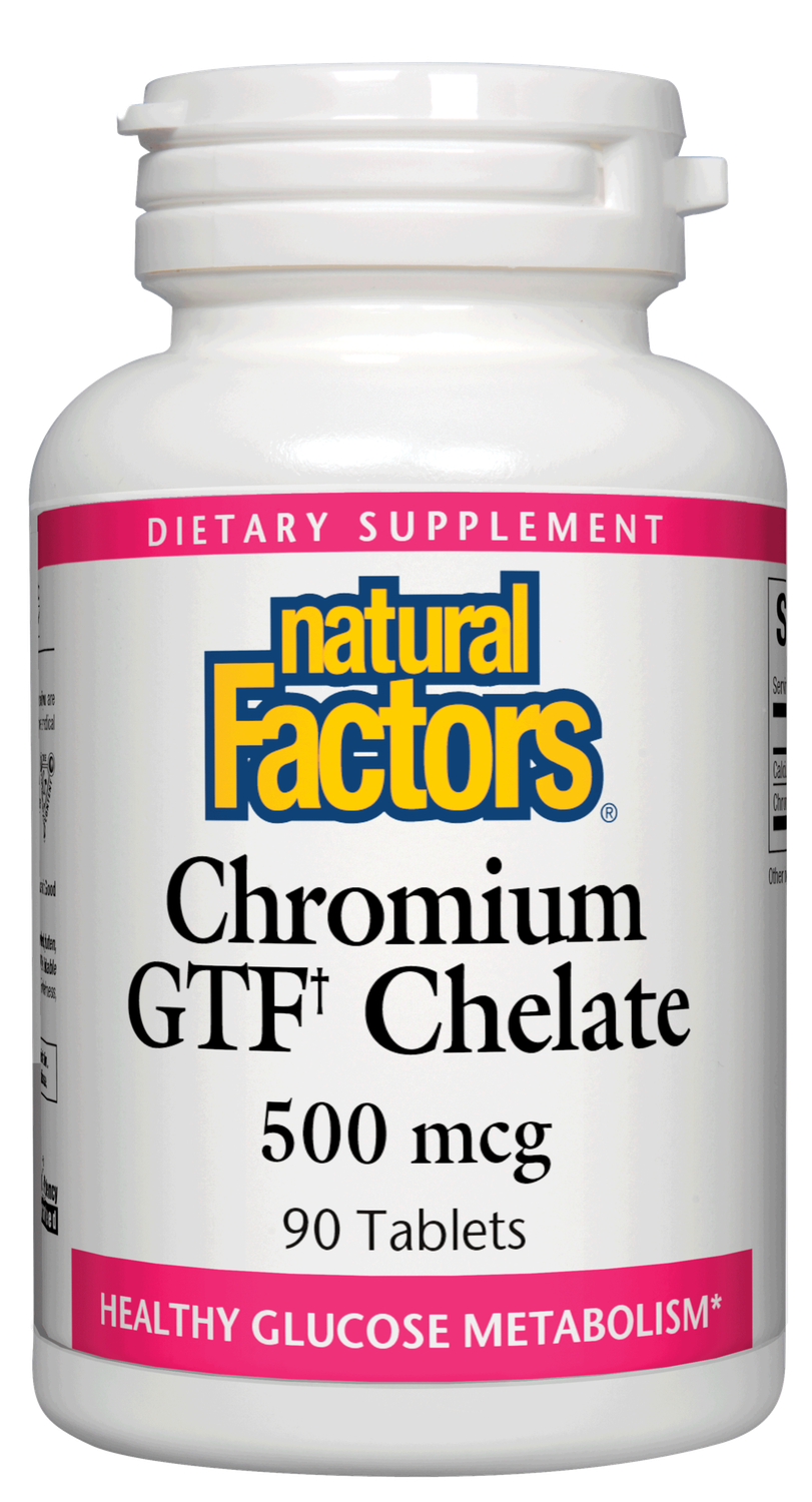 Natural Factors - Chromium GTF Chelate 500 mcg - 90 Tablets