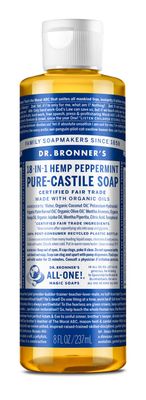 Dr Bronners - Organic Castile Liquid Soap Peppermint - 8 oz Dr Bronners - Organic Castile Liquid Soap Peppermint - 8 oz