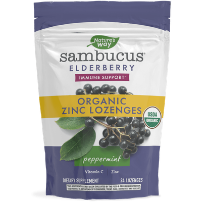 Natures Way - Sambucus Mint ed Zinc Lozenges - 24 count Natures Way - Sambucus Mint ed Zinc Lozenges - 24 count