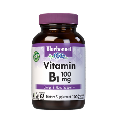 Bluebonnet - Vitamin B-1 100 mg - 100 Veg Capsules