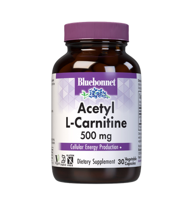 Bluebonnet - Acetyl L-Carnitine 500 mg - 30 Veg Capsules