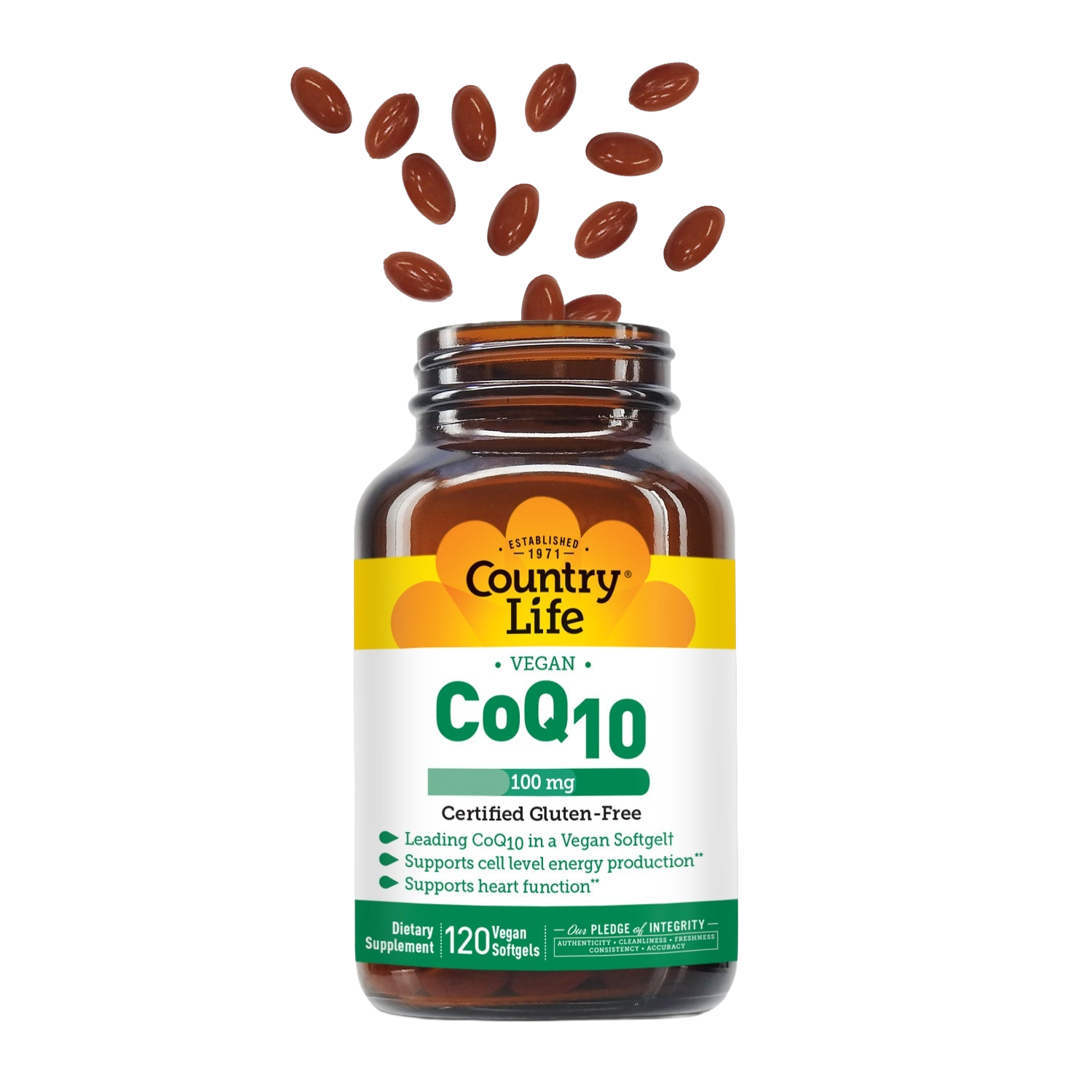 Country Life - Vegan Coq10 100 mg - 120 Softgels