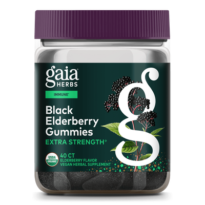 Gaia Herbs - Elderberry Gummies Extra Strength - 40 Gummies