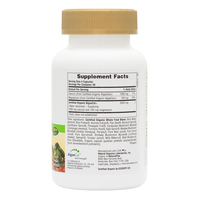 Natures Plus - Sol Garden Calcium 1000 mg - 120 Count