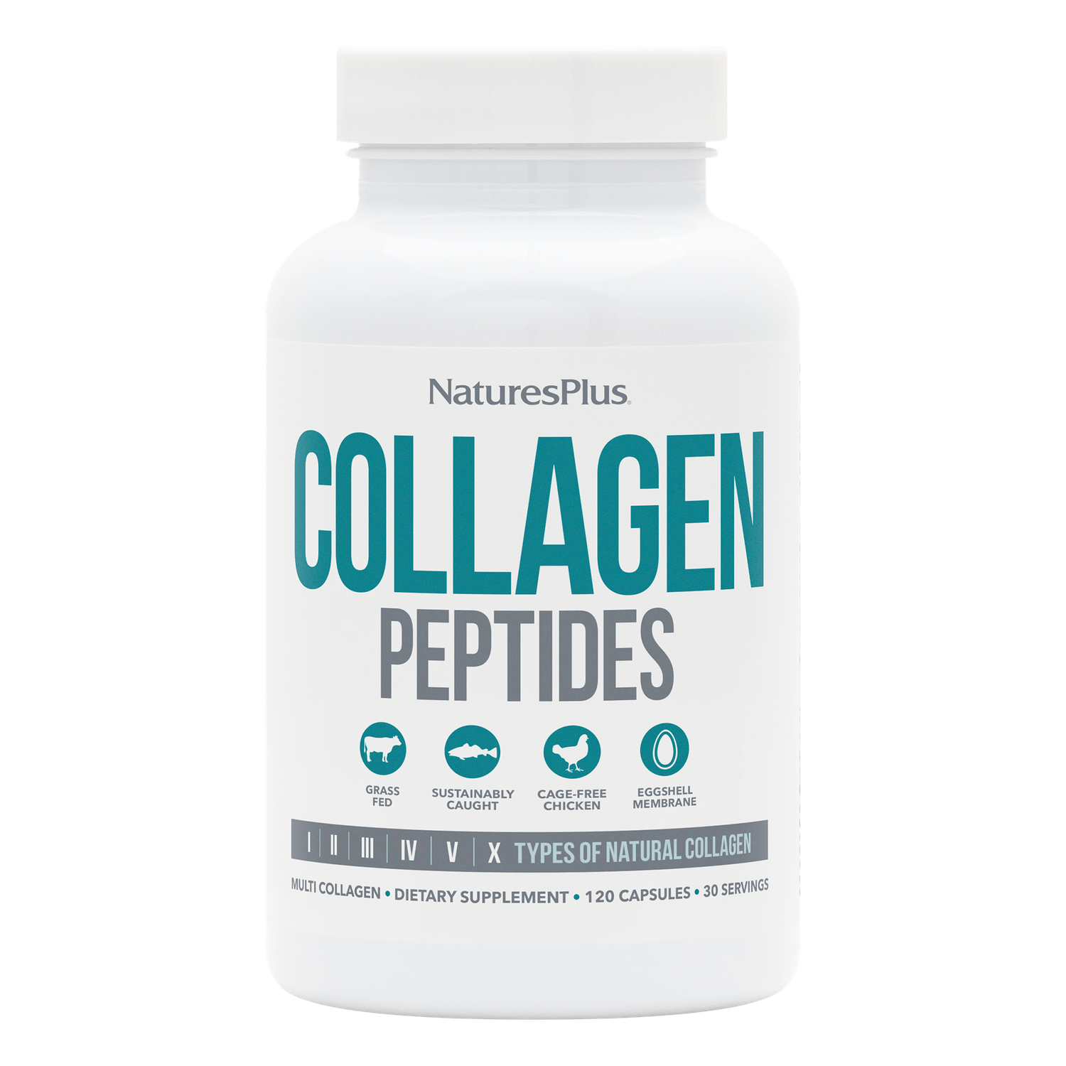 Natures Plus - Collagen Peptides - 120 Capsules