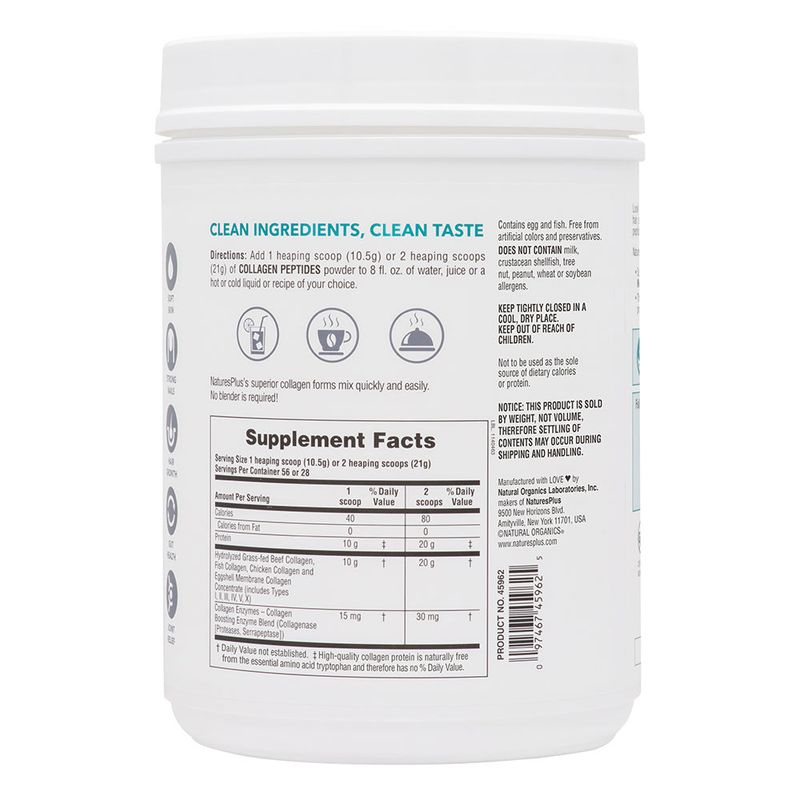 Natures Plus - Collagen Peptides - 588 grams