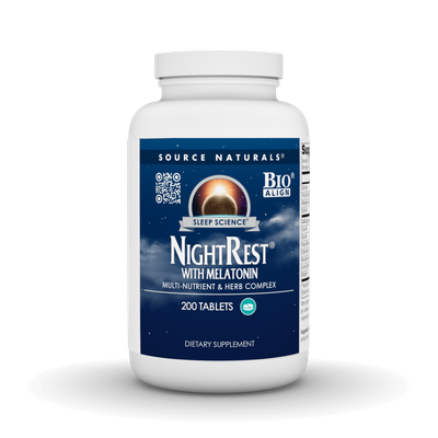 Source Naturals - Night Rest W/Melatonin - 200 Tablets