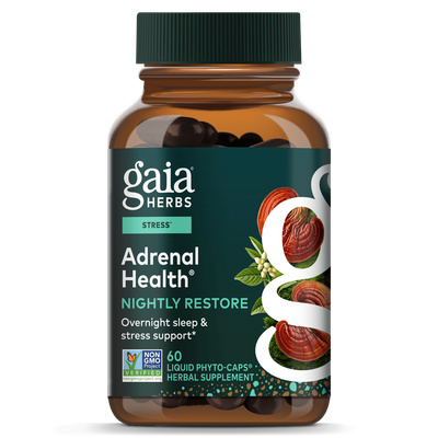 Gaia Herbs - Adrenal Health Nightly Restore - 60 Capsules