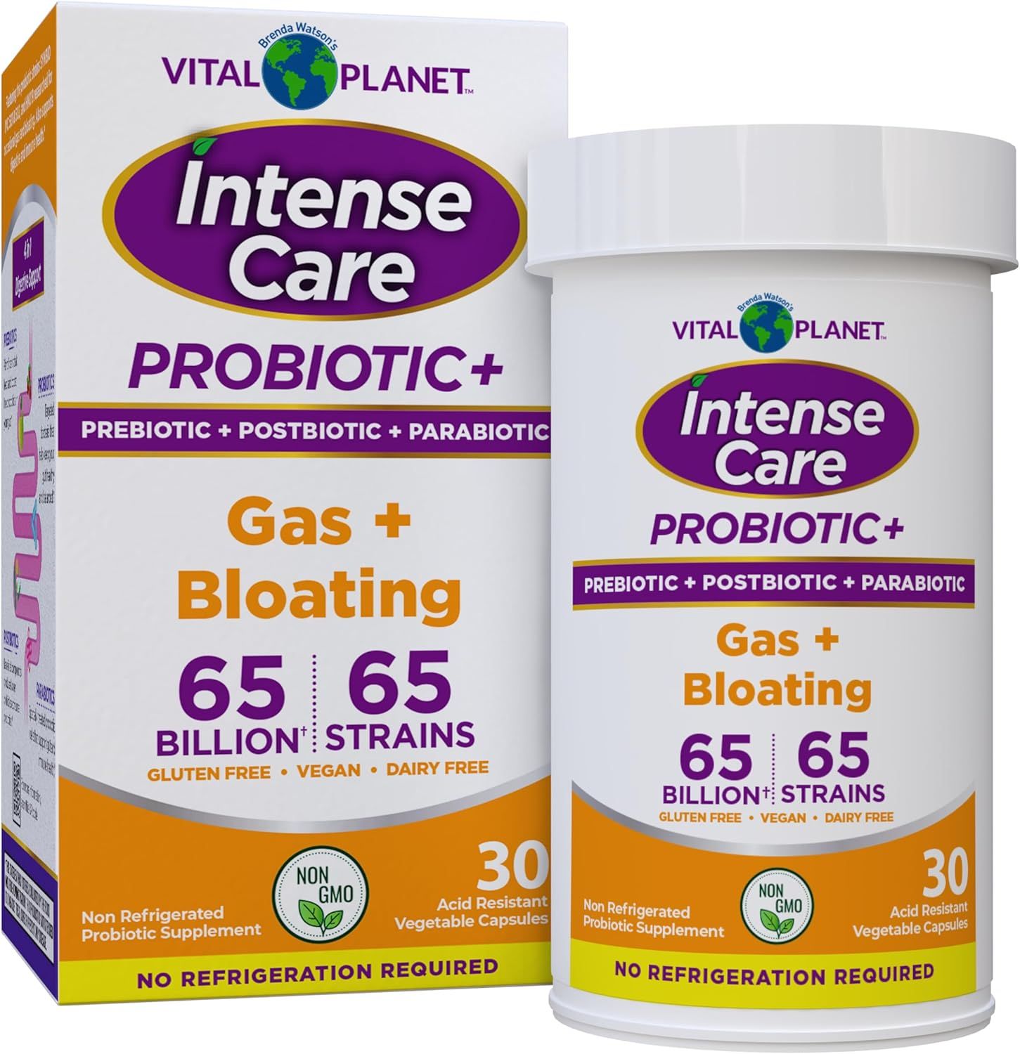 Vital Planet - Intense Care Gas + Bloating - 30 Capsules