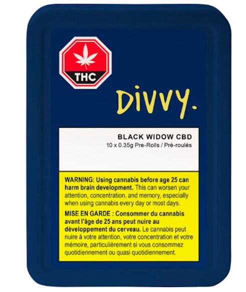 Black Widow CBD/THC, Divvy(10x0.35g) Pre-Rolls Black Widow CBD/THC, Divvy(10x0.35g) Pre-Rolls
