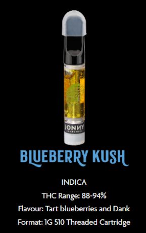 Blueberry Kush (1.0g) PVC, Jonny Chronic