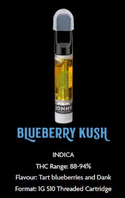 Blueberry Kush (1.0g) PVC, Jonny Chronic