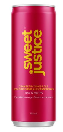 Cranberry Ginger Ale, Sweet Justice (355mL) Sparkling Beverage