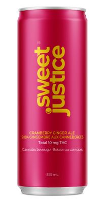 Cranberry Ginger Ale, Sweet Justice (355mL) Sparkling Beverage
