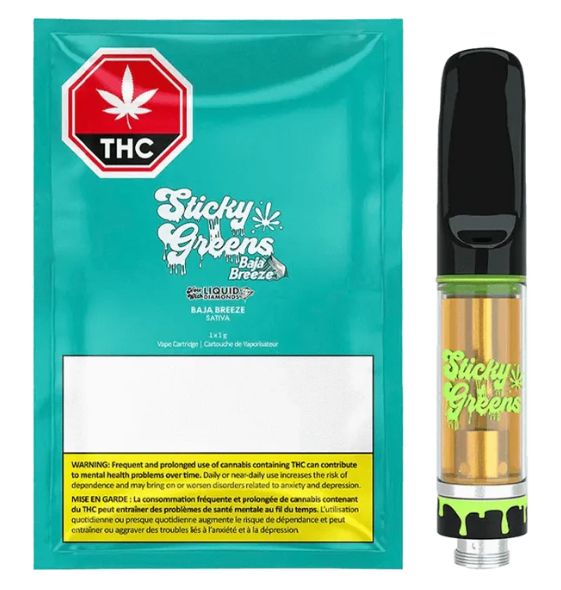 Baja Breeze Liquid Diamonds, Sticky Greens (1.0g) PVC