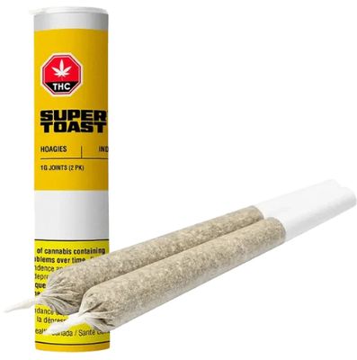 Hoagies Indica (2x1g) Pre-Rolls, Super Toast