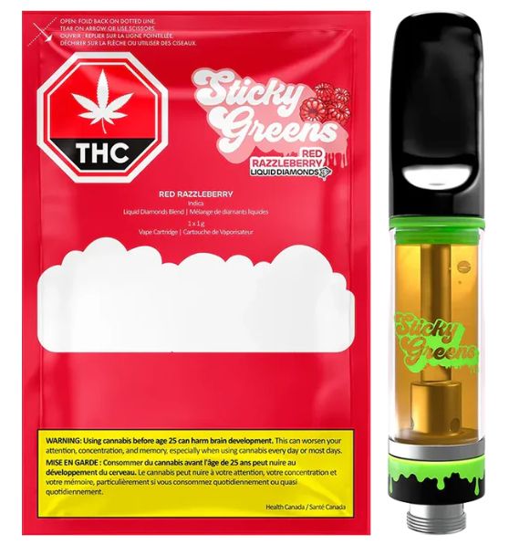 Red Razzleberry, Sticky Greens (1g) PVC