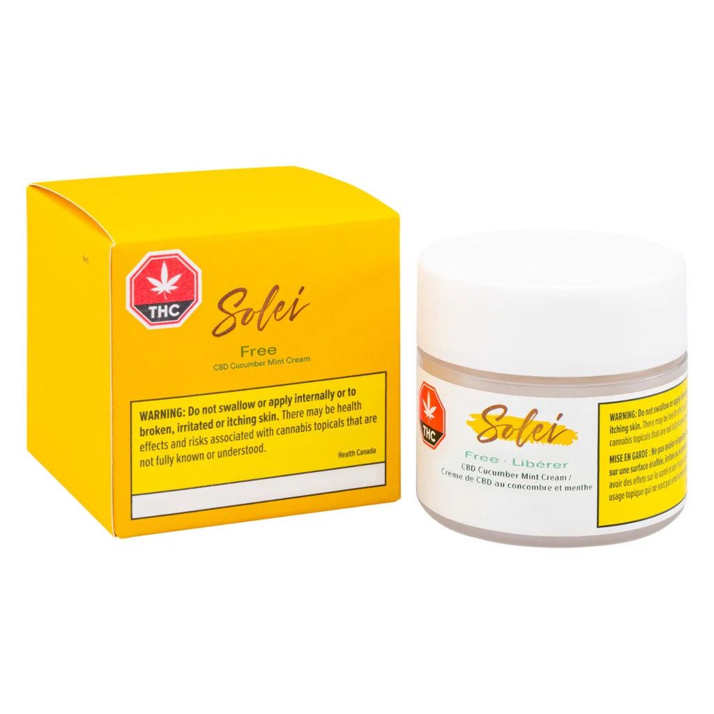 Free CBD (Cucumber Mint) , Solei (75g) Body Cream