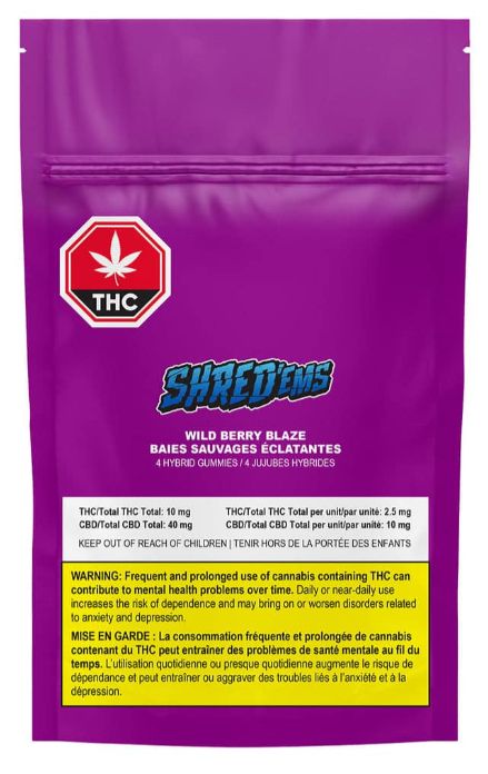 Wild Berry Blaze Soft Chews, SHRED'EMS (4/pk) Soft Chews