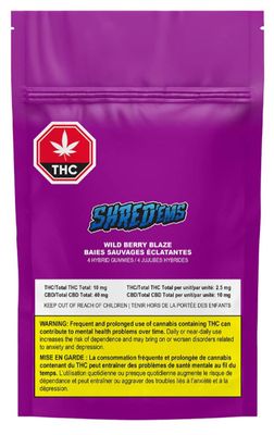 Wild Berry Blaze Soft Chews, SHRED'EMS (4/pk) Soft Chews