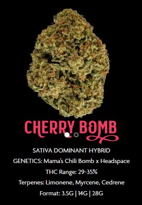 Cherry Bomb (3.5g) Dried Flower, Jonny Chronic