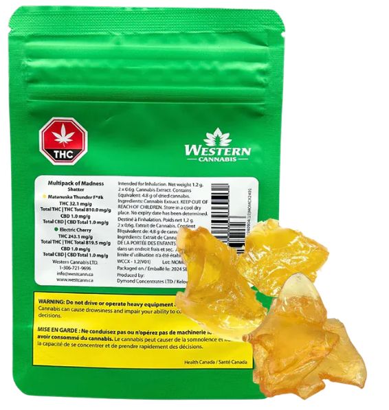 Multipack of Madness, Western Cannabis (2/pk, 1.2g) Shatter