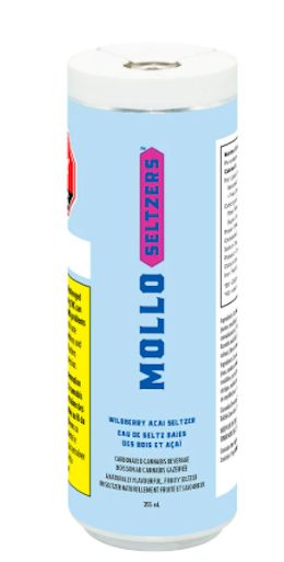 Wildberry Acai Seltzer, Mollo Seltzers (355ml) Sparkling Beverage
