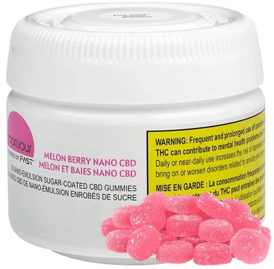 Melon Berry Nano CBD 20mg CBD, Monjour (30/pk) Soft Chews