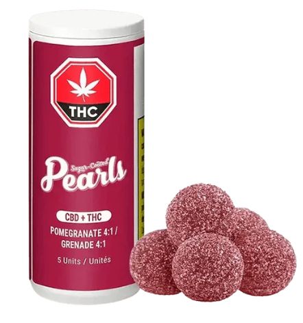 Pomegranate 4:1 CBD:THC, Pearls by gron (5/pk) Soft Chews